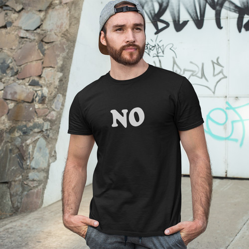 Shirt negativo scontroso - no, -negativo