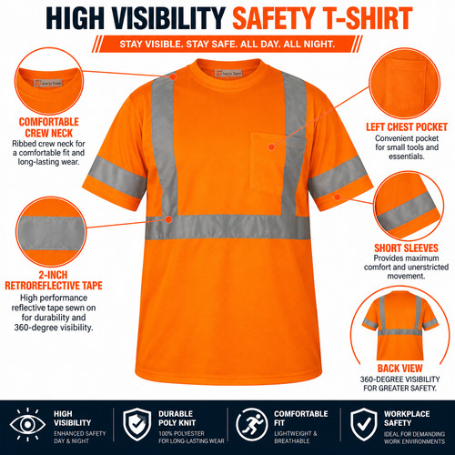 Shirt sicurezza fluorescente - sicurezza,